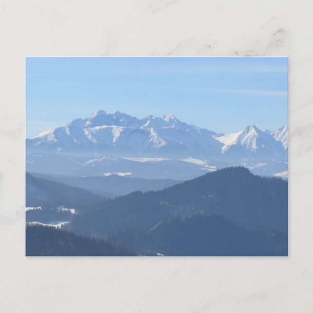 Winter Tatras view Postcard (Front)