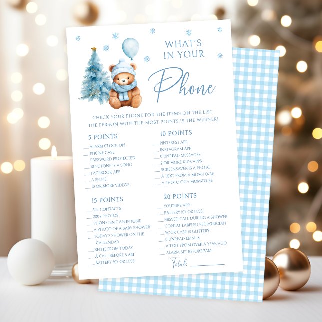 Winter Teddy Bear Baby What's in Your Phone Game (Creator Uploaded)