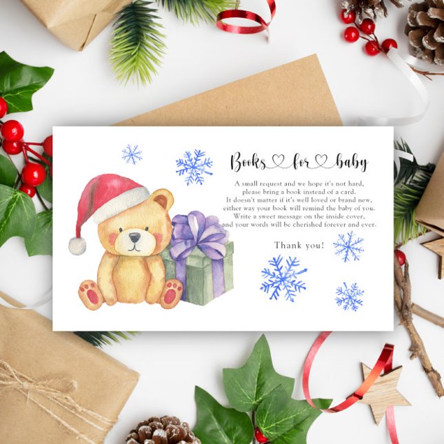 Winter teddy bear - books for baby ticket enclosure card (Creator Uploaded)