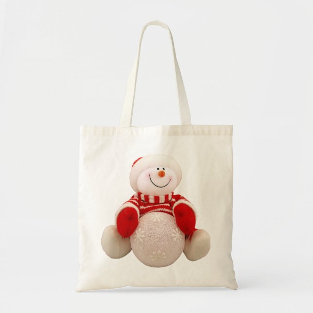 Winter Teddy Bear Design Tote Bag (Front)