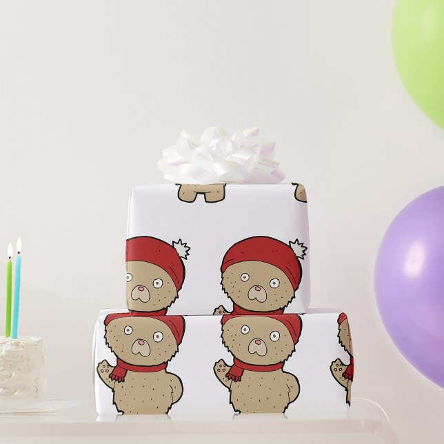 Winter Teddy Bear Wrapping Paper (Creator Uploaded)