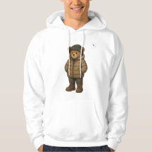 Winter Teddy print hoodie