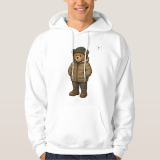 Winter Teddy print hoodie