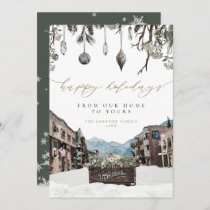 Winter Telluride Colorado Mountain Christmas Card