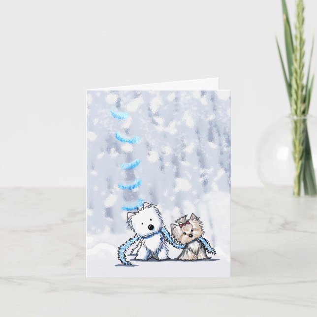 Winter Terriers Note Card (Front)