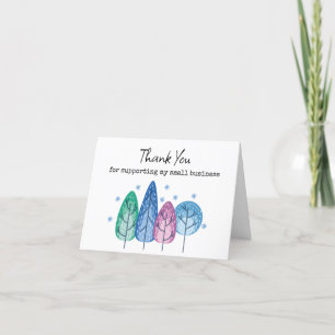 Winter Thank You For Supporting My Small Business Card