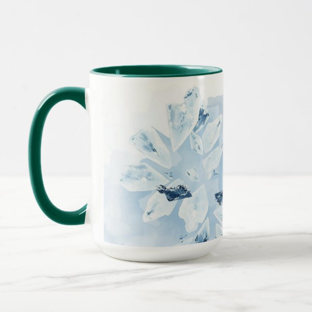 Winter Thaw Blue Icicle Personalised Mug (Left)