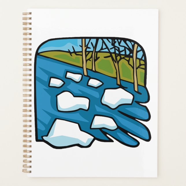 Winter Thaw River with Ice Floes Planner (Front)