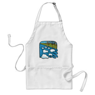 Winter Thaw River with Ice Floes Standard Apron