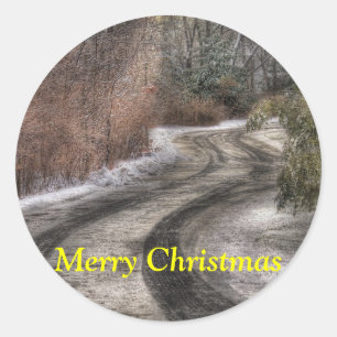Winter - The hidden road Classic Round Sticker