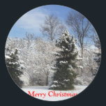 Winter - The three tenors Classic Round Sticker<br><div class="desc">May all of your holiday wishes come true. These cards are customisable,  however they are fine to use just as they are. Many of these designs can be found in my store in other forms,  please use the search box on your left.</div>