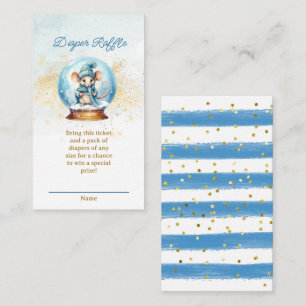Winter Theme Baby Shower Diaper Raffle Ticket Enclosure Card