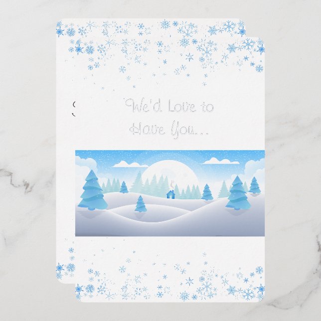 Winter Theme Christmas Holiday  (Front/Back)
