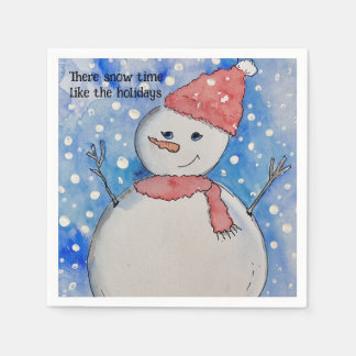 Winter theme Paper Napkins, Standard Cocktail Napkin