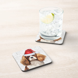Winter Themed Cavalier King Charles Spaniel Dog Coaster