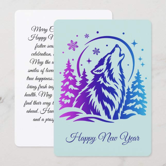 Winter-themed  invitation (Front/Back)