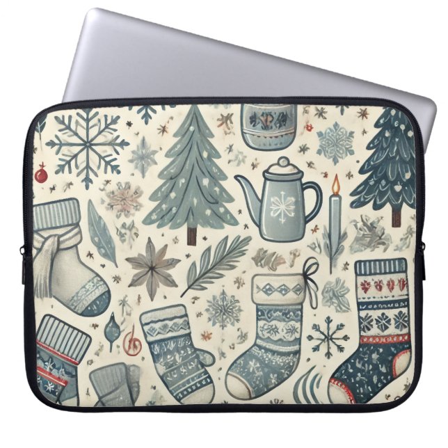 Winter-Themed Laptop Sleeve (Front)