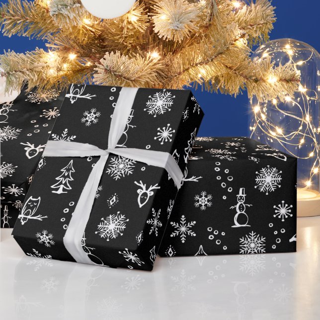 Winter Things Wrapping Paper - Coal + Snow (Holidays)