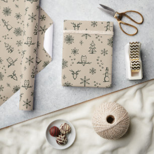 Winter Things Wrapping Paper - Dove + Pine