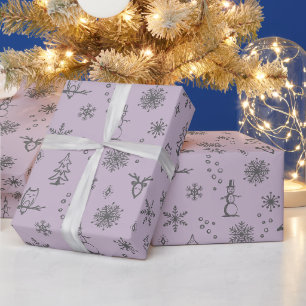 Winter Things Wrapping Paper - Dust + Slate