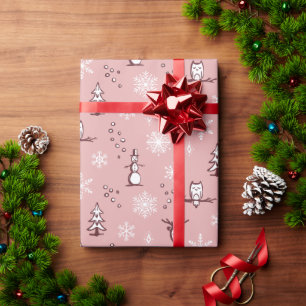 Winter Things Wrapping Paper - Rose, Wine, Snow