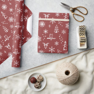 Winter Things Wrapping Paper - Ruby + Snow