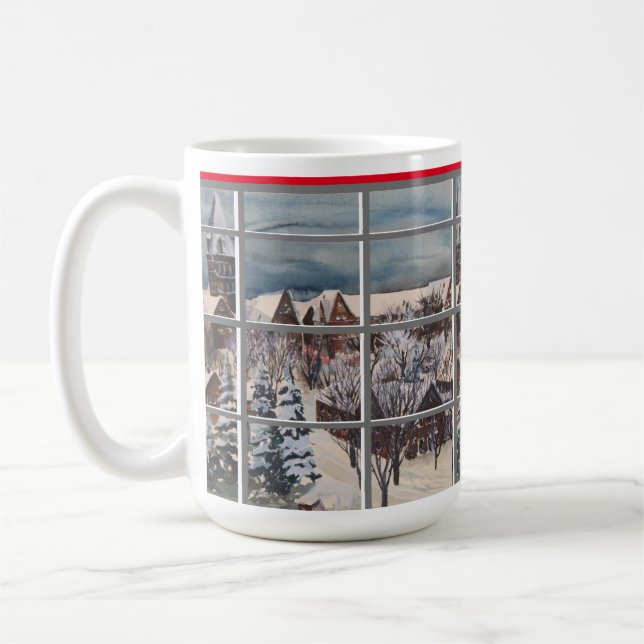 ''Winter through the window''  by Bruce Tunis Coffee Mug (Left)