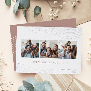 Winter Tidings 3 Photo Collage Holiday Card