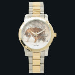 Winter Tigers custom monogram watches<br><div class="desc">See my store for more tiger items.</div>