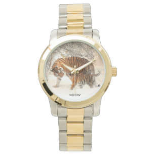 Winter Tigers custom monogram watches