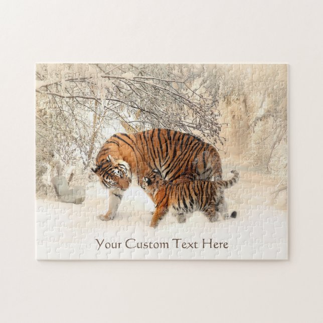 Winter Tigers custom puzzle (Horizontal)