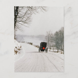 Winter Time In Amish Country-Postcard Postcard