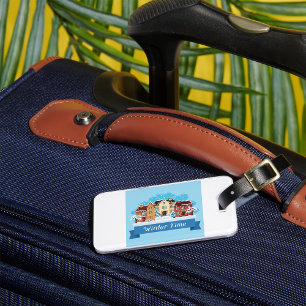Winter Time Snowing Luggage Tag