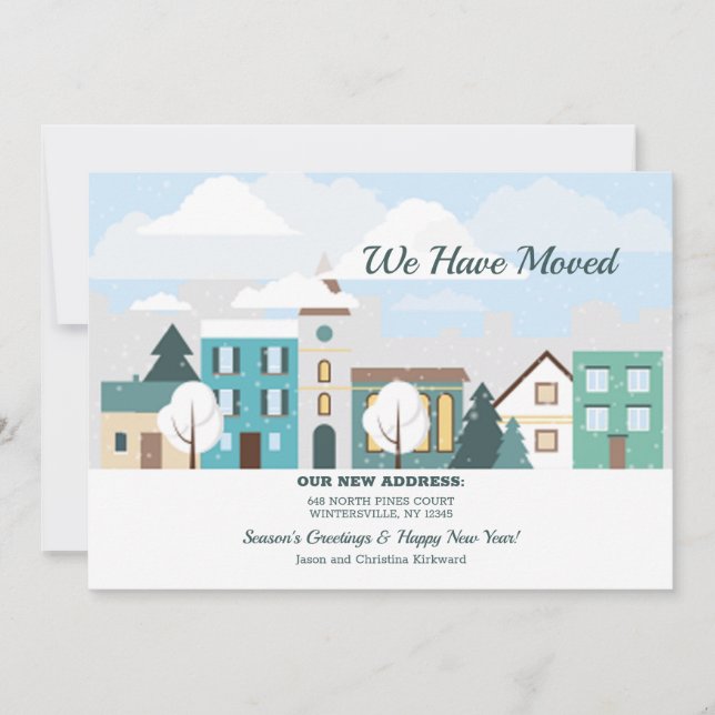 Winter Town Holiday Moved Announcement (Front)