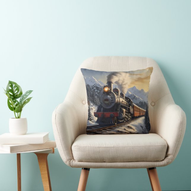 Winter Train Cushion (Chair)