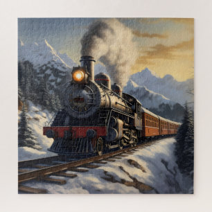 Winter Train Jigsaw Puzzle