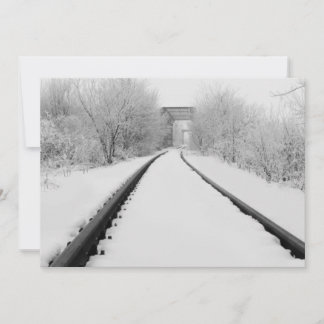 Winter Train Tracks Holiday Card