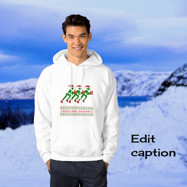Winter training custom text xmas athletes hoodie (Creator Uploaded)