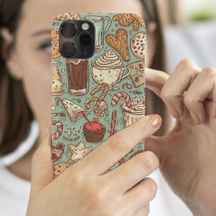 Winter Treats & Drinks Pattern   Cosy Café Holiday iPhone 16 Pro Max Case