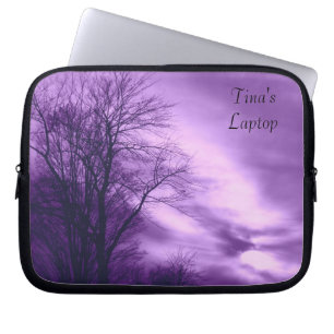 Winter Tree and Sky in Purple Laptop Sleeve