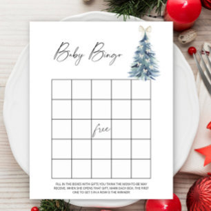 Winter tree baby bingo game