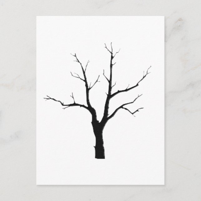 Winter Tree Black and White Set Postcard (Front)