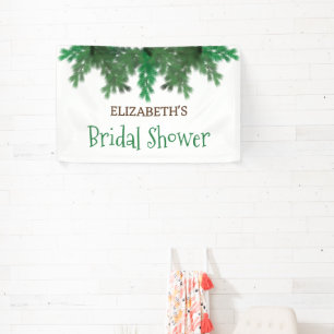 Winter Tree Branches Bridal Shower Banner