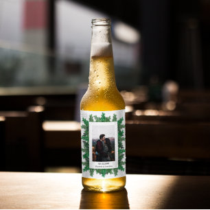 Winter Tree Branches Photo Wedding Beer Bottle Label