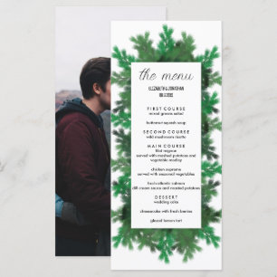 Winter Tree Branches Photo Wedding Menu