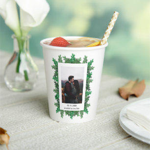 Winter Tree Branches Photo Wedding Paper Cups