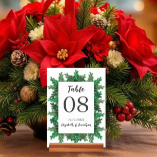 Winter Tree Branches Photo Wedding Table Number