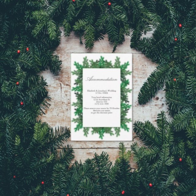 Winter Tree Branches Wedding Accommodation Card (Creator Uploaded)