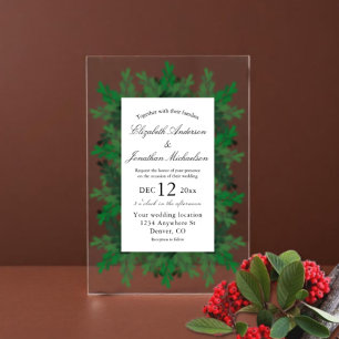 Winter Tree Branches Wedding Acrylic Invitations
