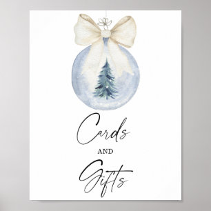Winter tree decoration CARDS AND GIFTS Poster